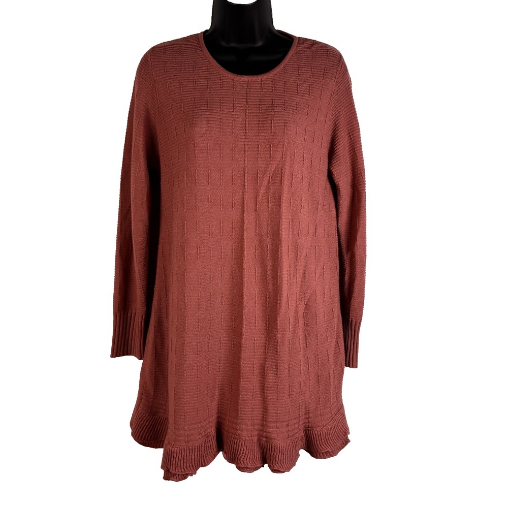 Charlie Paige Lightweight Sweater Salmon Pink Small/Medium Long‎ Sleeve Women's